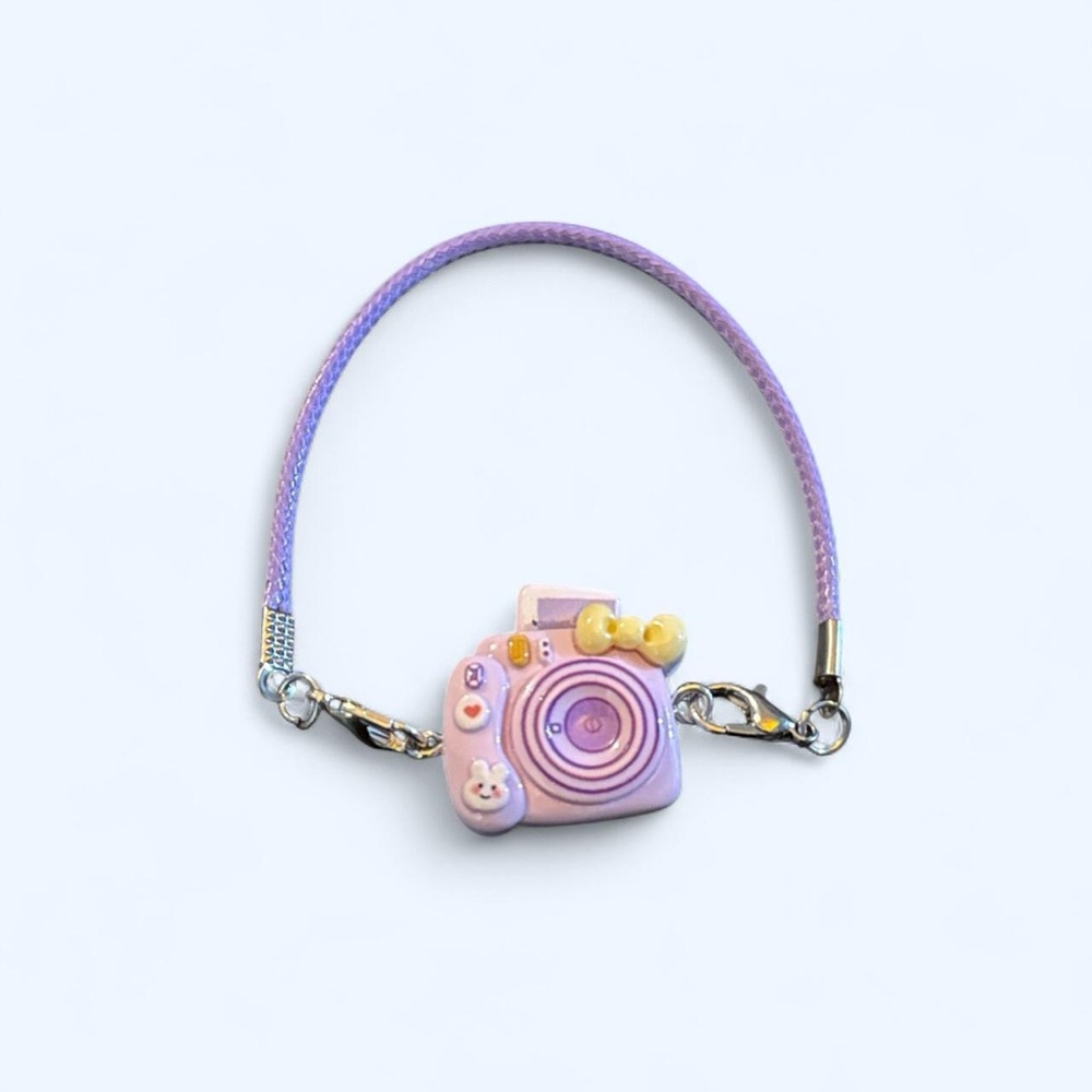 Charming Purple and Yellow Kids Camera Bracelet
